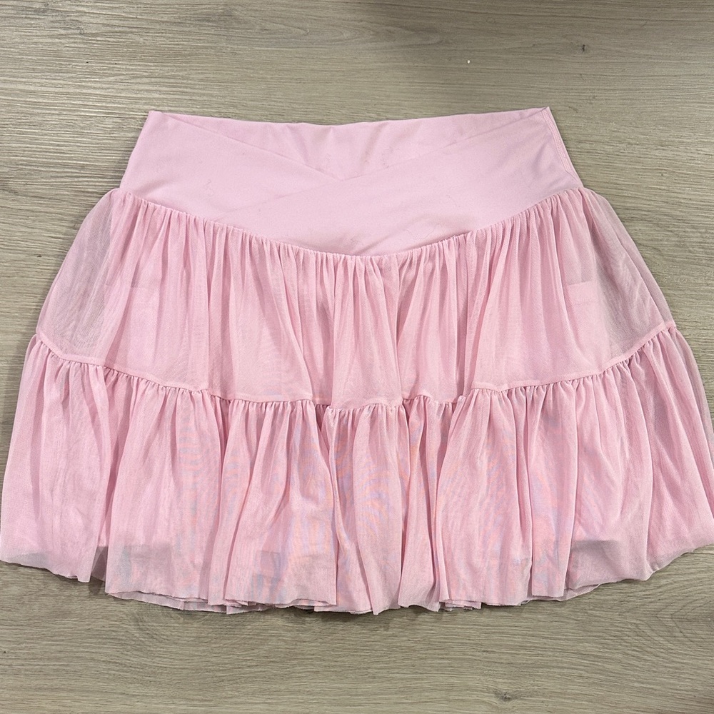 Pink Tiered Women's Blogilates Athletic Skirt